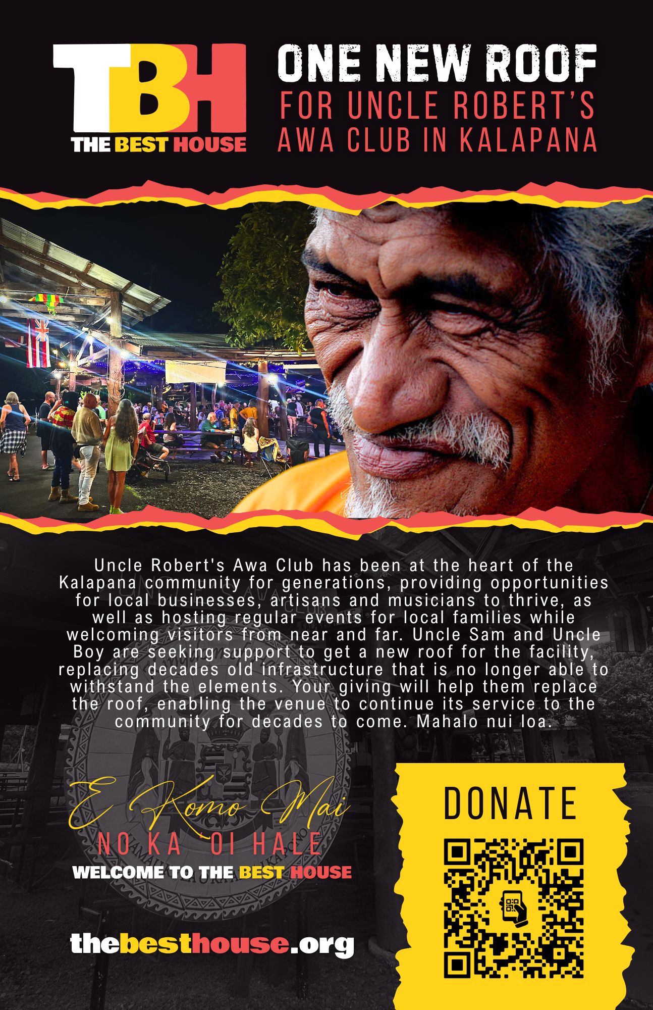 New Roof for Uncle Robert's Awa Club Kalapana